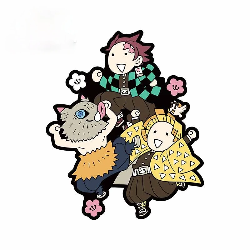 

Cute Cartoon Decal for Demon Slayer Anime Auto Car Stickers Waterproof Decal Windshield Trunk Door Refrigerator Decoration