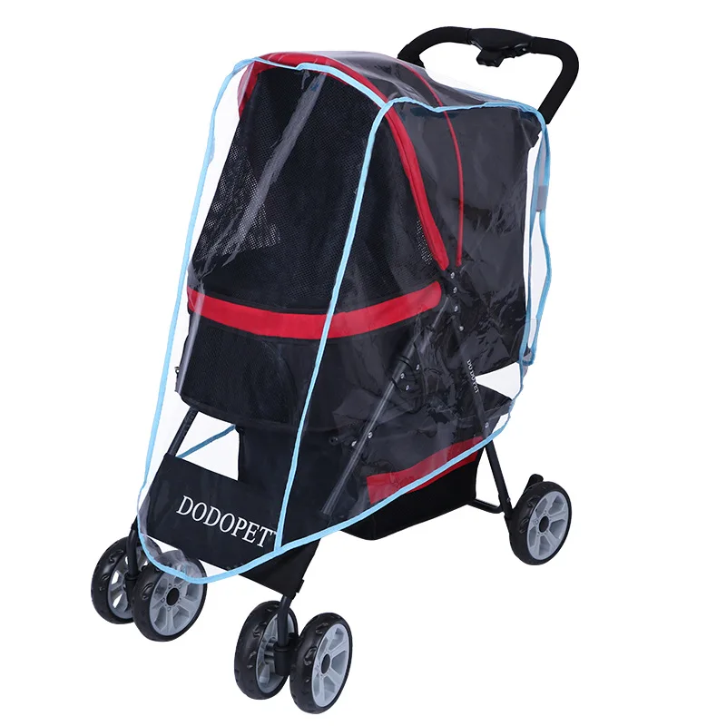 

Pet Cart Dog Cat Carrier Stroller Cover Puppy Cart Rain Cover Dog Stroller Rain Cover for Pet Cat Stroller Accessories