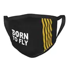 Многоразовая маска для лица Born To Fly Captain Stripe, Пылезащитная маска Pilot Air Fighter, разноцветная маска для рта