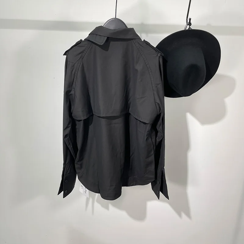 Men's Long Sleeve Shirt Spring And Autumn New Style Tooling Style Urban Youth Harajuku High Street Casual Large Shirt