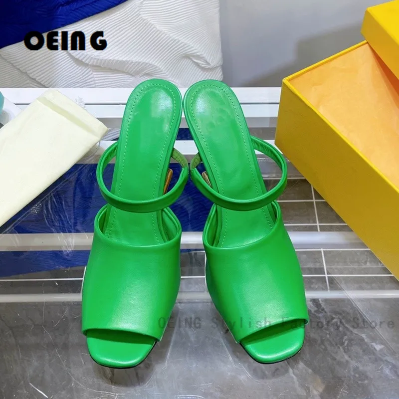 

Женские босоножки с мехом, сандалии на необычном высоком каблуке, без застежки, открытый носок, шлепанцы для вечеринки, лето