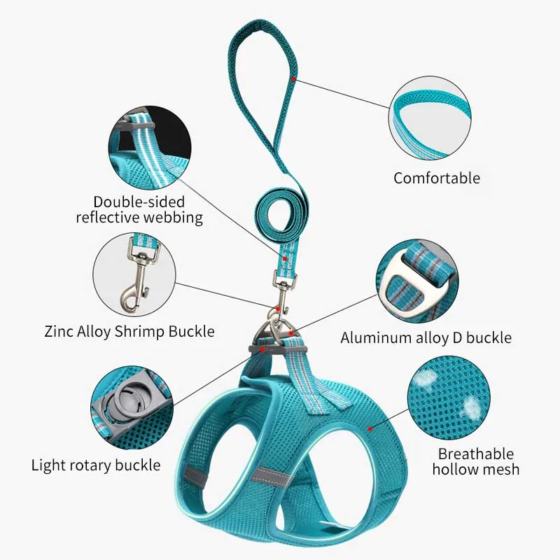 Регулируемый поводок для собак и кошек жилет прогулок щенков ошейник маленьких