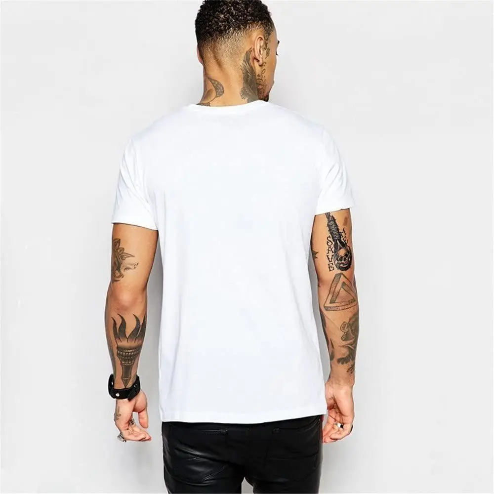 

Man T Shirt Short Sleeve Round Collar American Flag Printed White Cool Tee 2020 TShirts Breathable Cotton T-Shirt