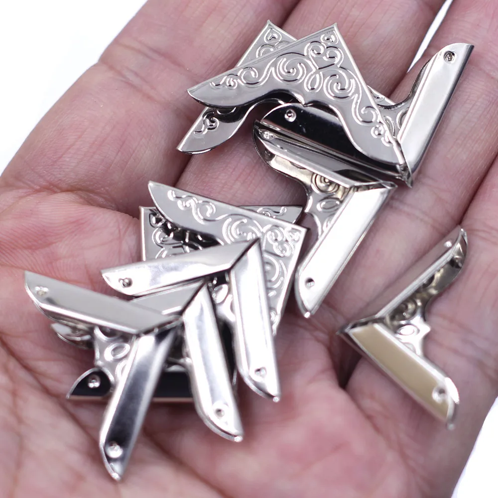 

Угловые защитные накладки для фотографий, скрапбукинг, альбомов, меню, мешочки, металлические, серебристые, 23 мм