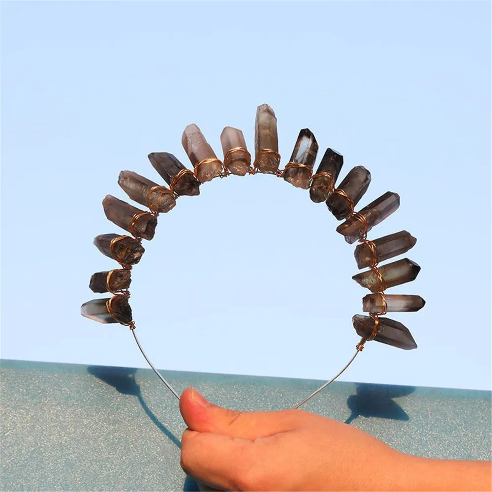 Кварцевые Серебряная корона с украшением в виде кристаллов принцессы свадебные