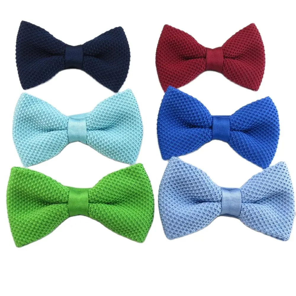 

bowtie men knitted bow tie Pure color De Los nuevos Hombres de Punto fashion Smoking Ajustable ties
