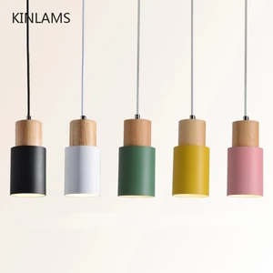 designer nordic wire chandelier simple wooden pendant lights led hang lamp colorful fixture kitchen bar hotel home indoor decor free global shipping