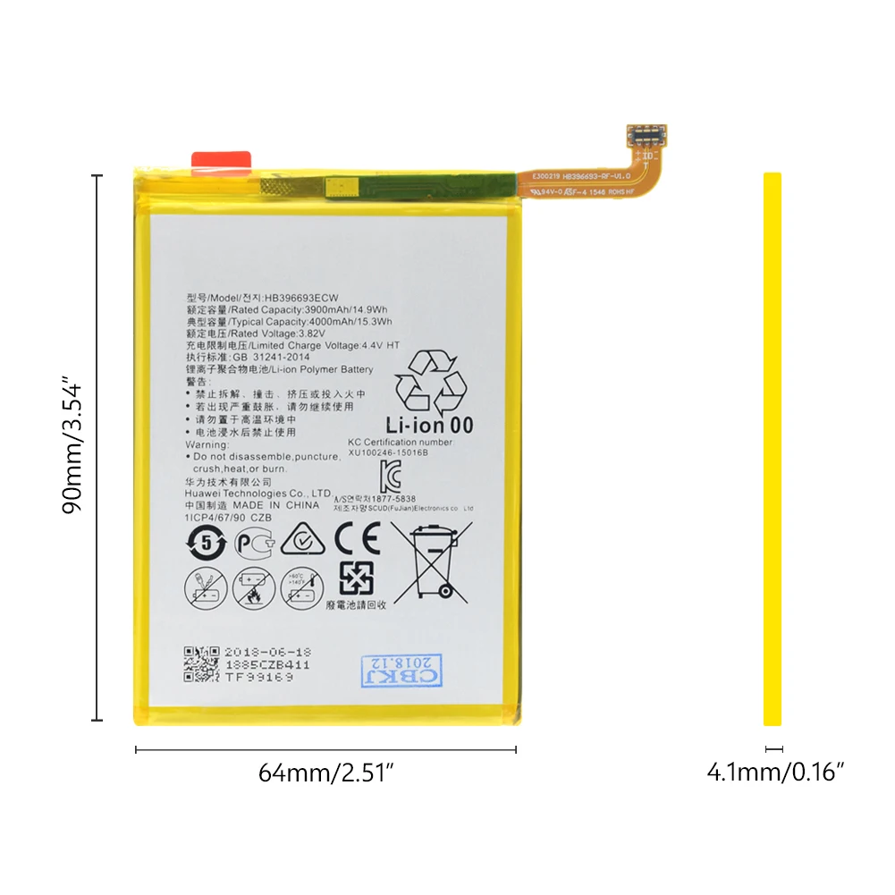 4000 мА/ч литий HB396693ECW Аккумулятор для Huawei Mate 8 NXT CL00 AL10 L09 TL00 DL00 L29 + Инструменты