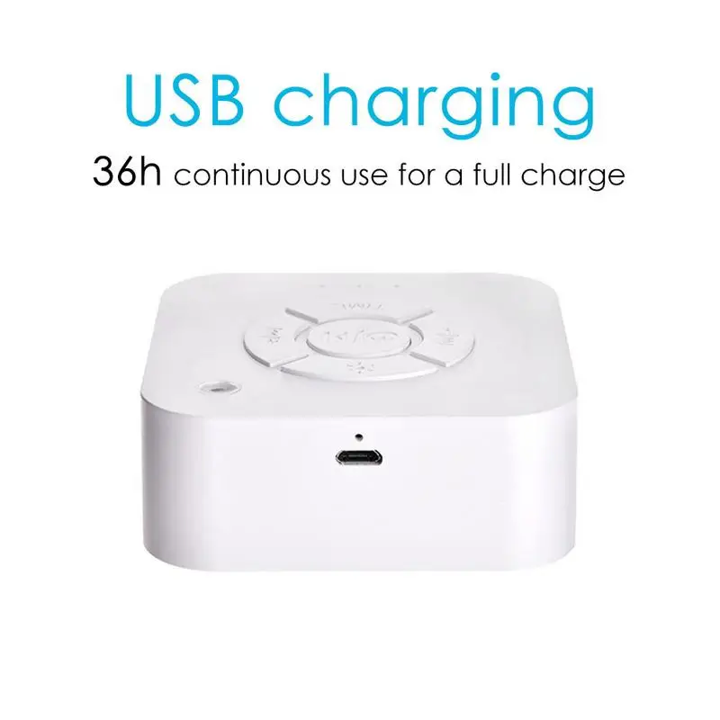 

Sleep Sound Machine USB Rechargeable Timed Shutdown White Noise Machine For Sleeping Relaxation For Baby Adult Office Travel #R