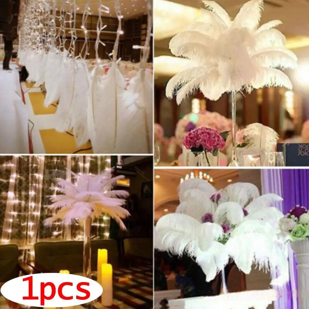 Оптовая продажа 10 шт./лот натуральные белые страусиные перья ювелирные изделия