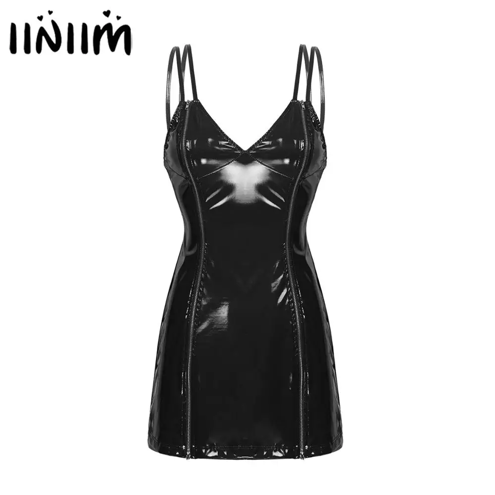 Женские короткие Femme латексные платья Коктейльные Вечерние латексная Клубная