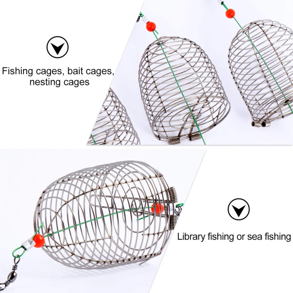 

10PCS Fishing Lure Cage Bait Cage Portable Practical Fishing Lure Bait Cage