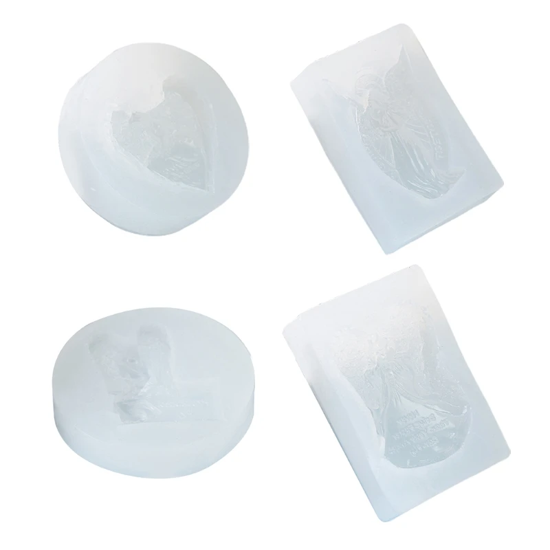 Ангел узор с украшением в виде кристаллов эпоксидная смола форма 3D стерео