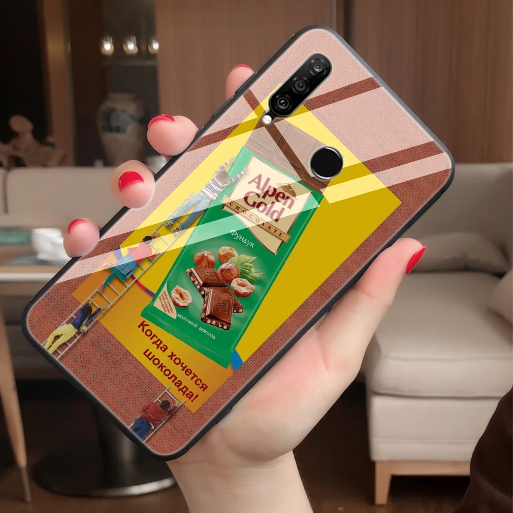 Забавный шоколад русский закаленное стекло мягкий чехол для Huawei Honor 8x9 mate 20 P10 P20 P30