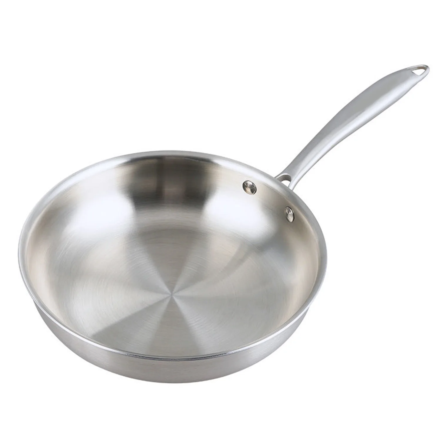 

Schnesland Chef's Classic Stainless Steel Fry Pans Uncoated Open Skillet
