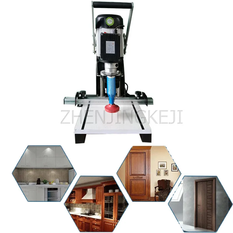 

220V/1.1KW Portable Hinge Drill Equipment Whole House Plate Type Furniture Cupboard Carpentry Wooden Door Drilling Machine Tools