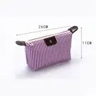 Женская и мужская портативная косметичка в полоску, Женская дорожная косметичка на молнии