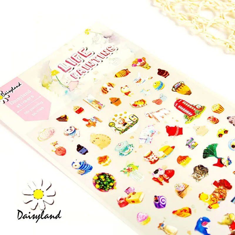Daisyland Акварельная живопись бумажная наклейка для творчества декоративная