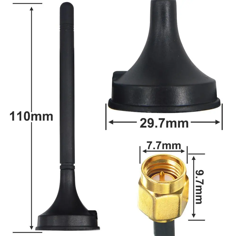 Антенна 2 4G 3dbi SMA Male антенны 4 ГГц WIFI антенна Zipbee nicketed с магнитным основанием кабель