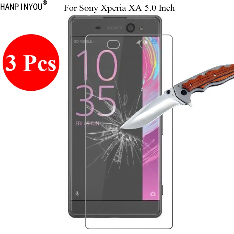 Защитное стекло закаленное 9H 2.5D для Sony Xperia XA / Dual F3111 F3112 5 0 &quot 3 шт./лот|Защитные