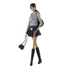 Модный комплект одежды для кукол 16 BJD, серая толстовка, пальто, сумочка, джинсовая юбка, наряды для Барби 11,5 дюйма, аксессуары для кукол, игрушки