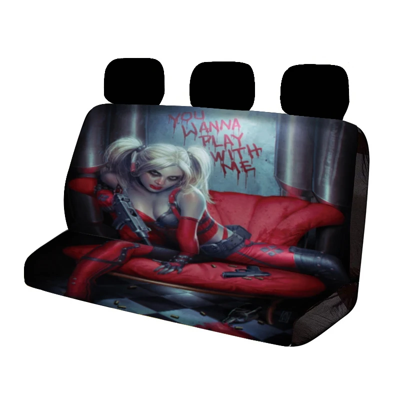 clown 3d printing womens full set of car seat cover front and rear seat protection device suitable for suv trucks and vans free global shipping