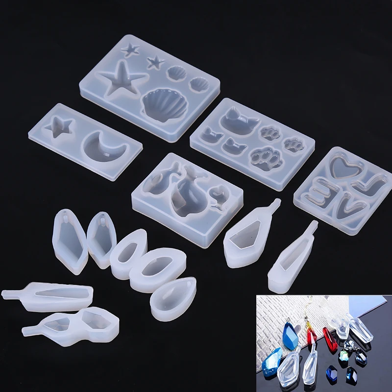 

Silicone Geometric Earrings Mold DIY Jewelry Pendant Charm Making Mould Resin Molds For Jewelry