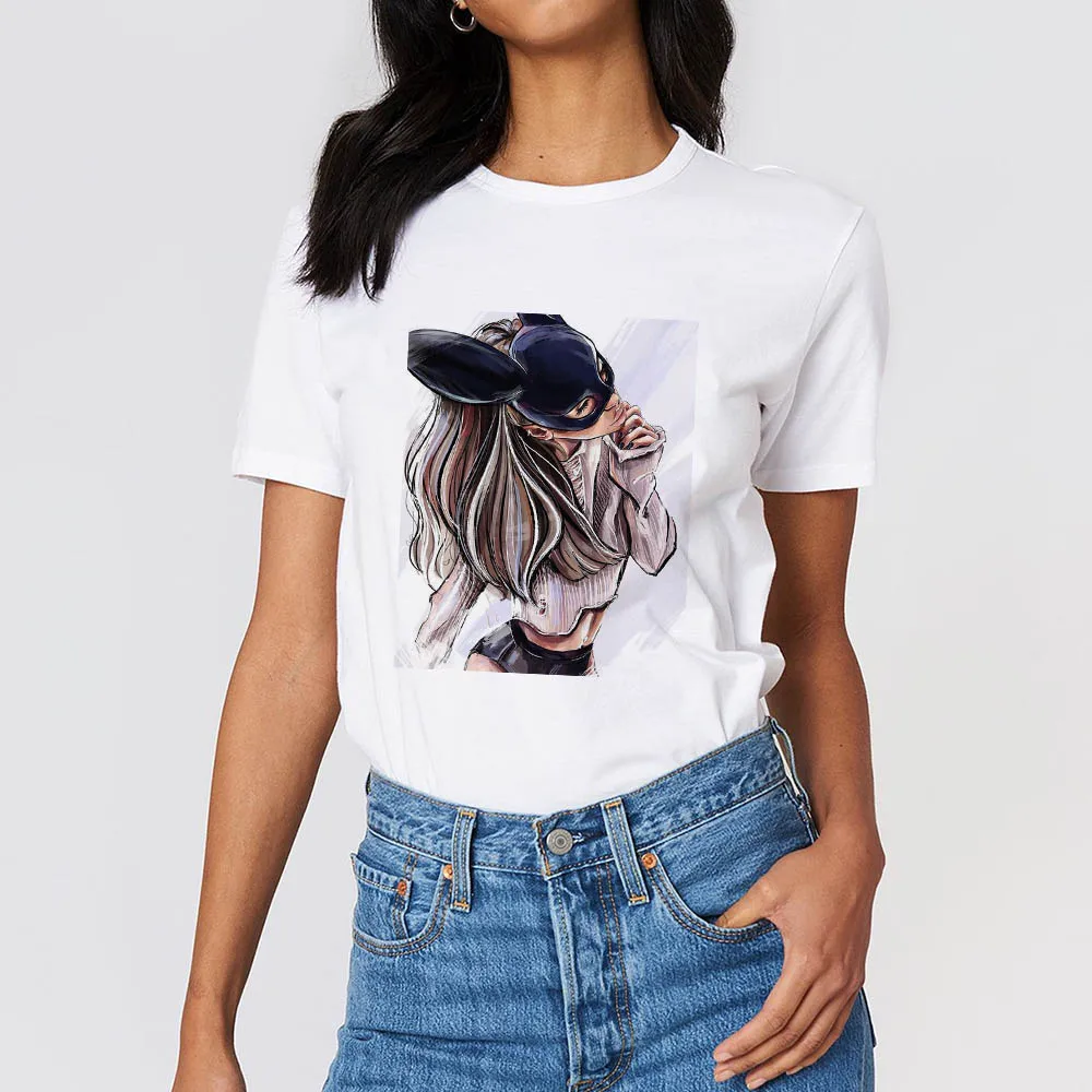 

Harajuku beleza soprando bolhas impresso t camisa feminina vogue bonita menina roupas lazer feminino camiseta urbano beleza meni