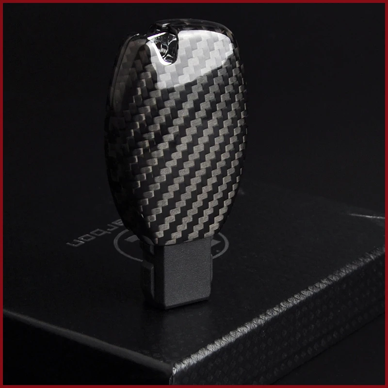 Чехол для автомобильных ключей из углеродного волокна Mercedes Benz W212 W177 W204 W205 GLC GLE GLS