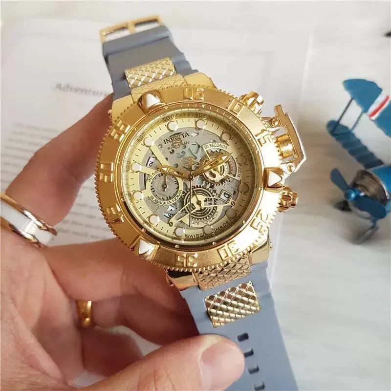 

Часы наручные INVICTA мужские/женские спортивные, Аутентичные повседневные Роскошные модные кварцевые с большим циферблатом, для пар