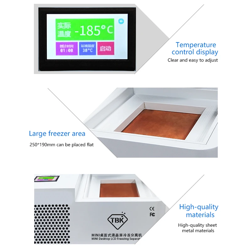 

TBK-578 Mini Desktop LCD Panel Freeze Separator Repair Machine For Phone Tablet Refurbishment -185 Freezer Separator Instruments