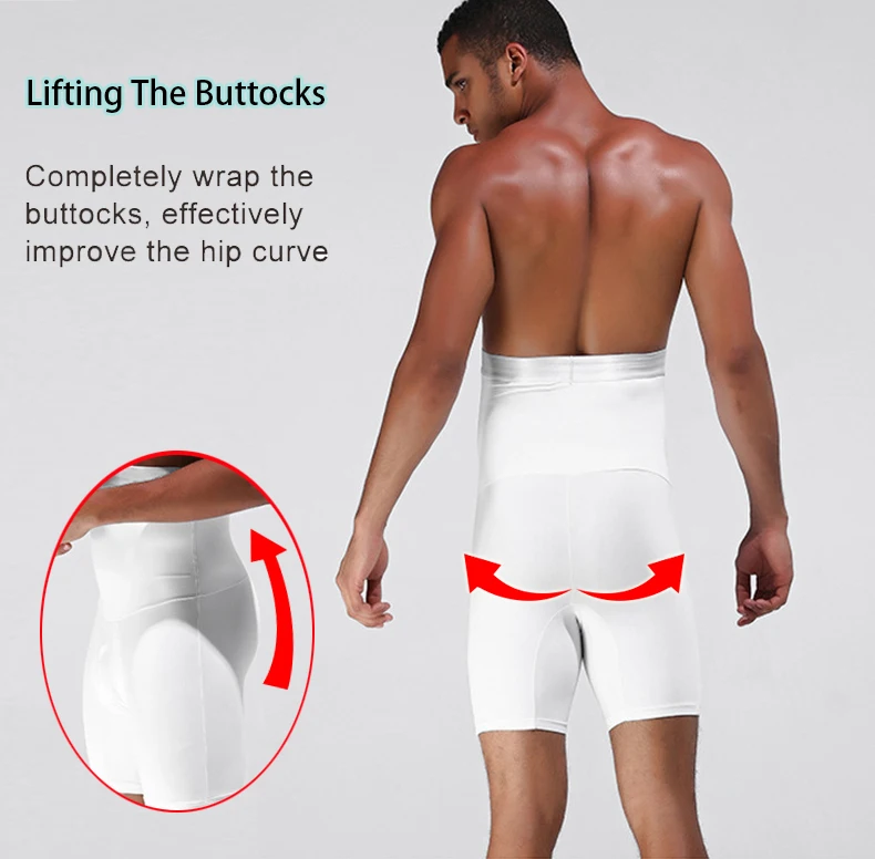 Для мужчин Управление трусы боксеры фирма похудения Высокая Талия тренер