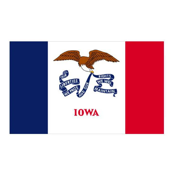 

ELECTION 60x90cm 90x150cm 120x180cm State of Iowa Flag USA