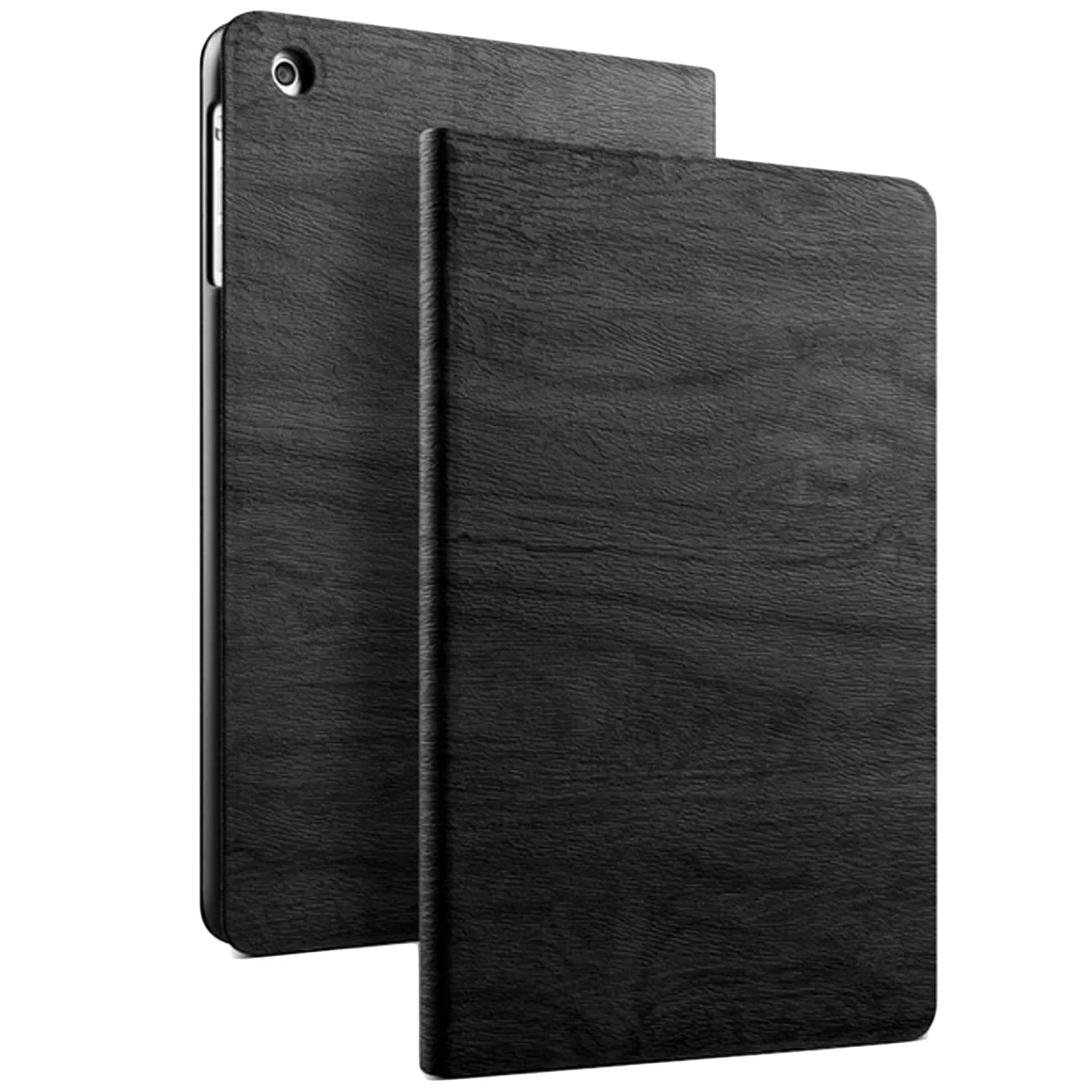 Умный флип чехол Besegad из искусственной кожи с текстурой под дерево защитный