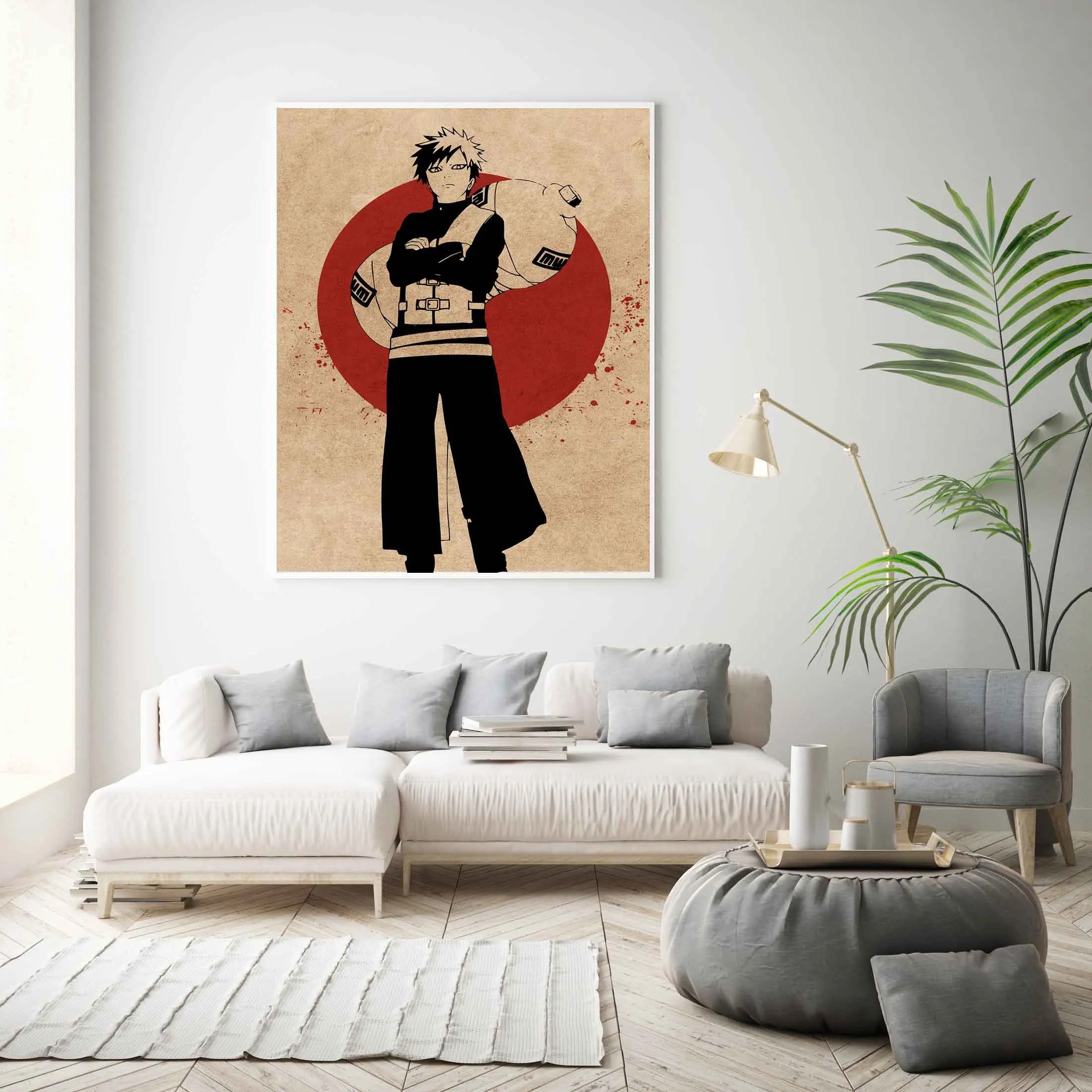 Постер на холсте в скандинавском стиле аниме Гаара Наруто картина HD печатные