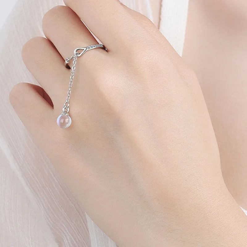 MEETSOFT посеребренное Открытое кольцо для женщин простое регулируемое круглое с