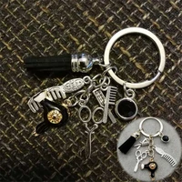 diy mini hairdressing scissors retro tassel keychain charm new fashion gifts