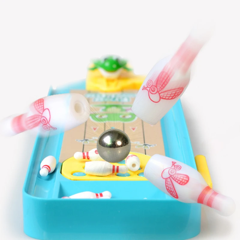 Детская мини настольная игра в боулинг забавная домашняя Интерактивная