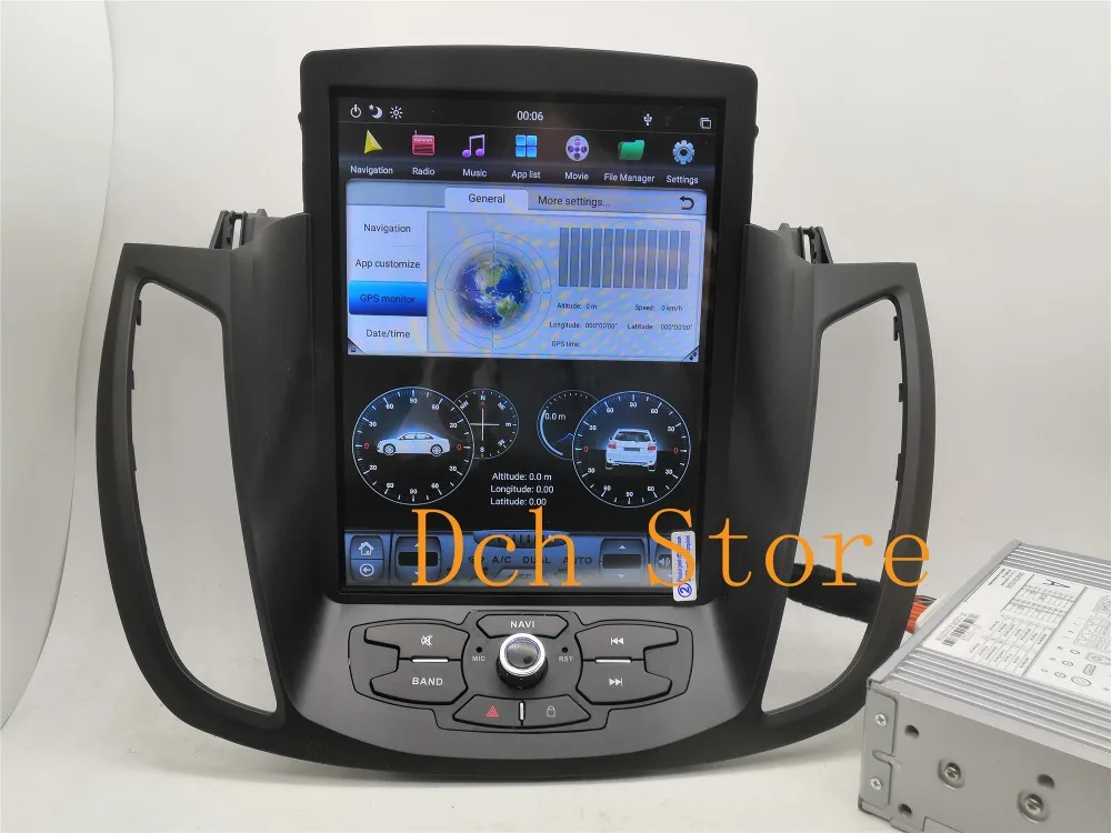 10,4 ''вертикальный экран Tesla стиль Android 8,1 автомобильный DVD gps плеер для Ford Kuga 2013 PX6 CARPLAY радио gps