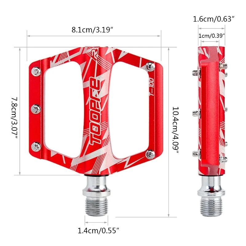 

1 Pair MTB Mountain Road Bike Flat Pedals Bicycle Aluminum Alloy Ultra Axle Sealed Bearing Pedals Cycling Non-Slip