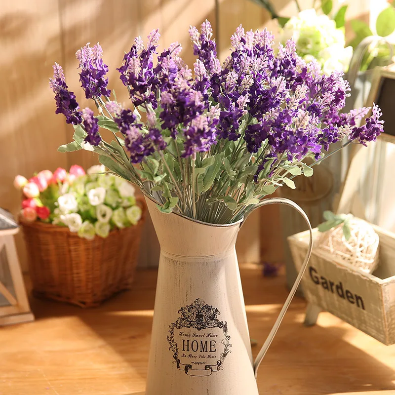 Винтажная ваза для цветов в рустикальном стиле железная металлическая кувшин