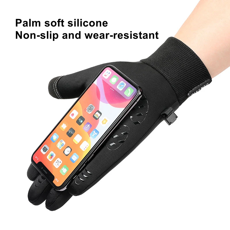 Waterproof Cycling Gloves Winter Touch Screen Outdoor Scooter for Riding Bike Motorcycle Ski Warm Polyester Full Finger | Спорт и