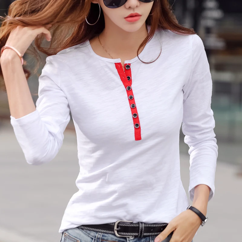 Женская хлопковая футболка с длинным рукавом белый укороченный топ-бюстье в