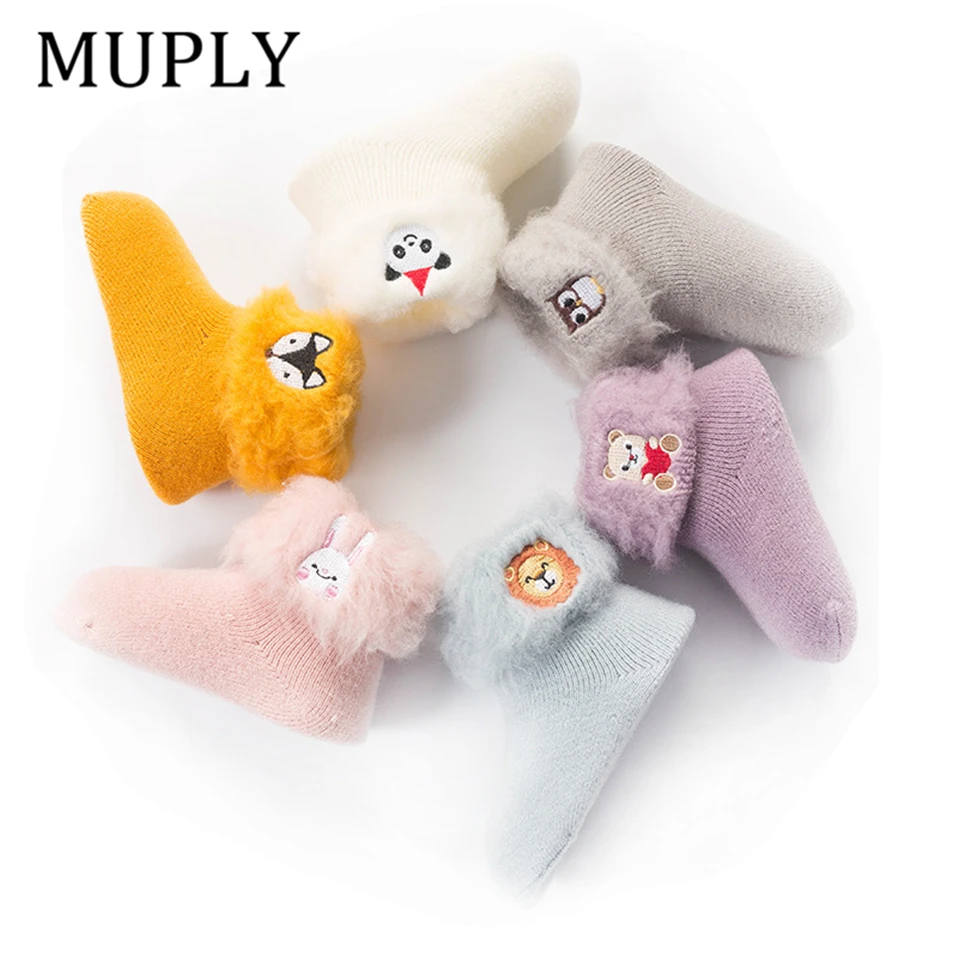 

Cartoon Cute Animal Bear Rabbit Fox Baby Socks Cotton Girls Thicken Terry Socks Spring Kids Infant Toddler Knee High Sokken 0-2Y