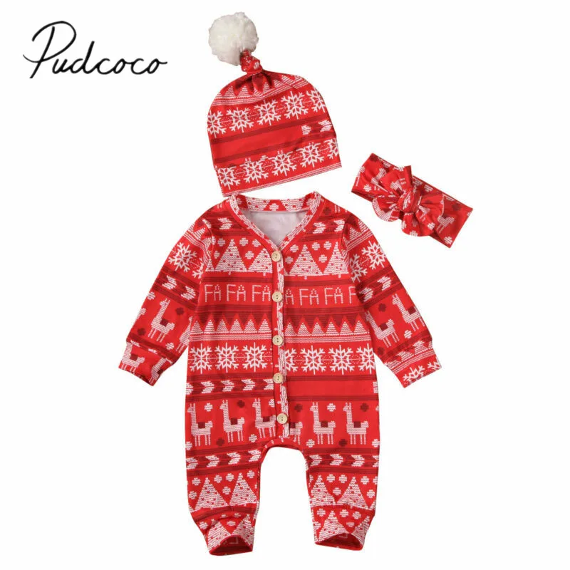 2020 детская одежда на весну осень Рождественская Одежда для новорожденных