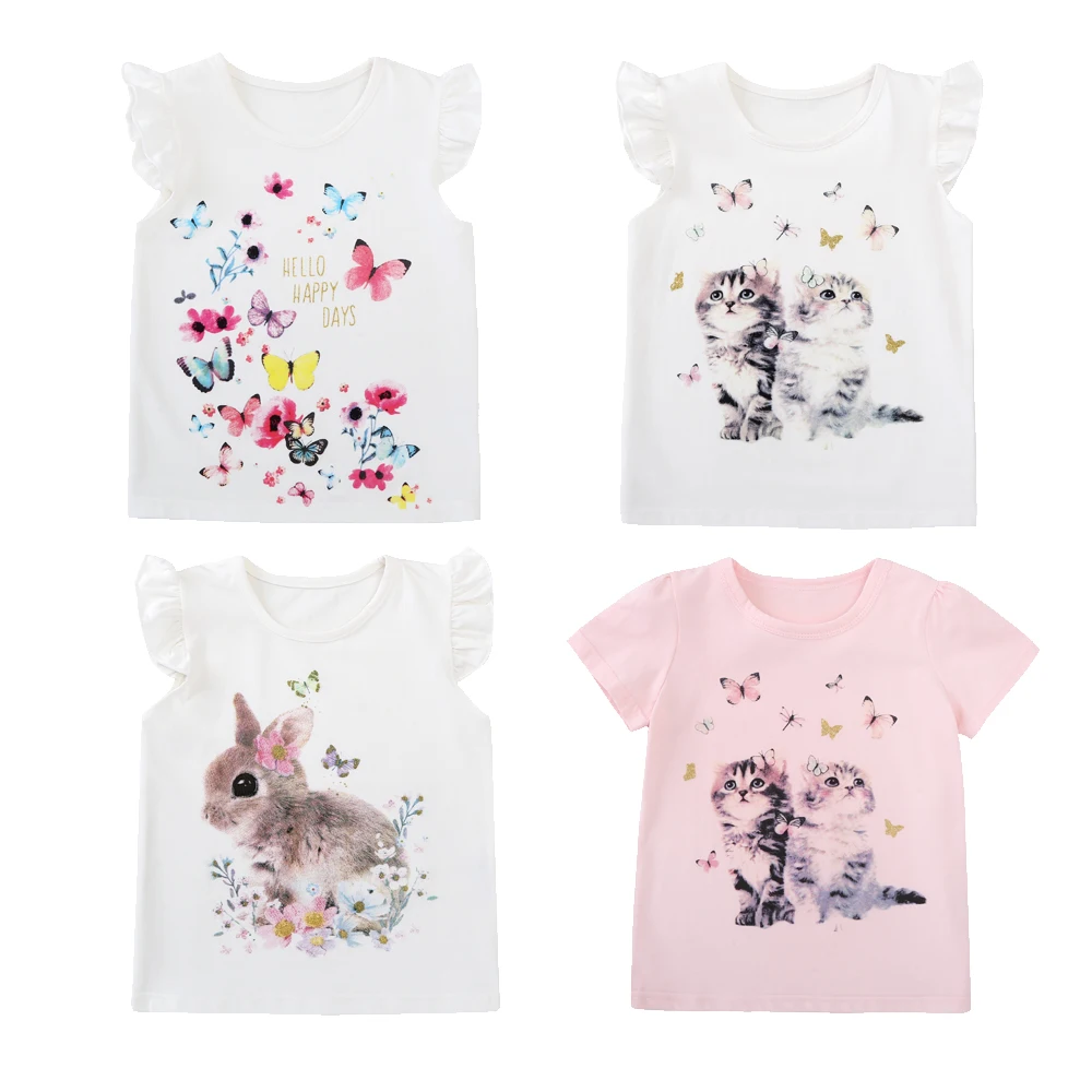 Новинка Хлопковая детская футболка Детские летние футболки с короткими рукавами