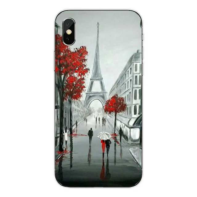 Чехол для iPhone 12 mini X XS XR 11 PRO MAX 6 6s 7 PLUS 8 SE 2020 с изображением Эйфелевой башни Парижа