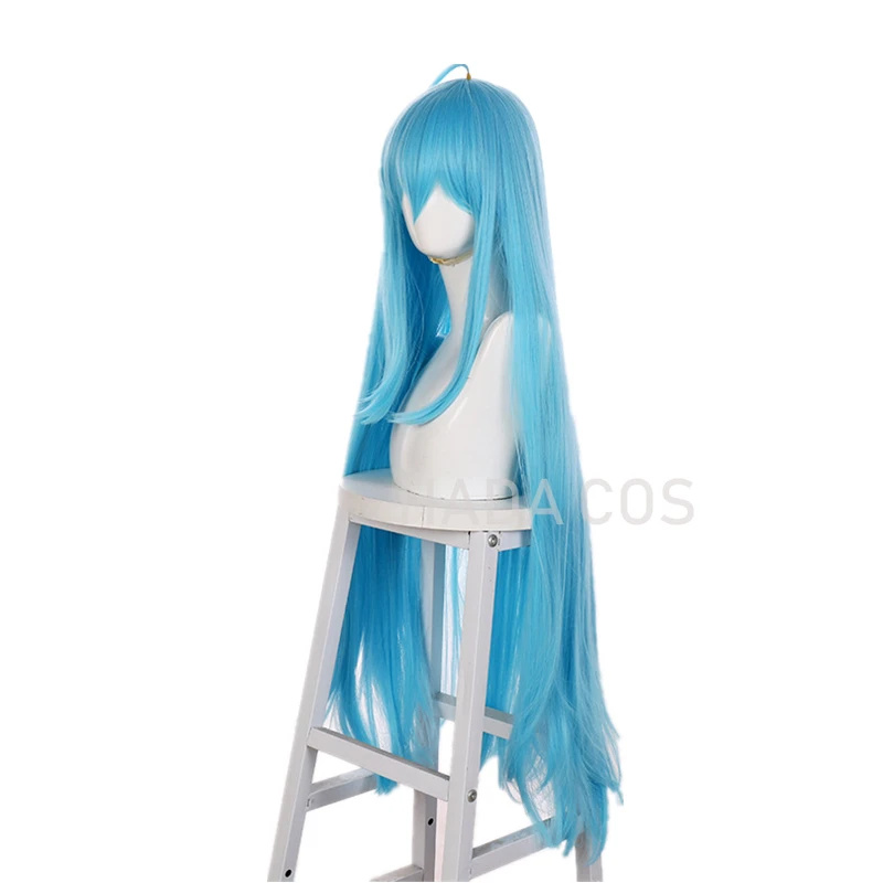 Парик для косплея из аниме Виви с длинными волосами небесно-голубого цвета