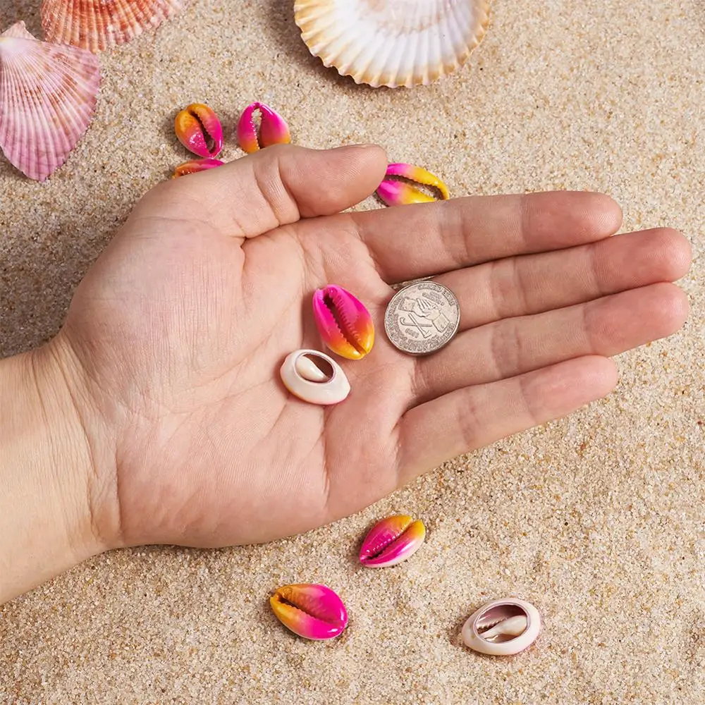 Цветные бусины в виде раковины Cowrie без отверстий для самостоятельного