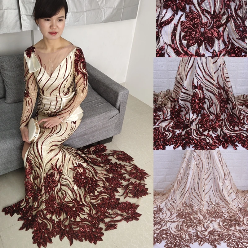 Розовая африканская кружевная ткань нигерийские кружевные ткани с вышивкой и